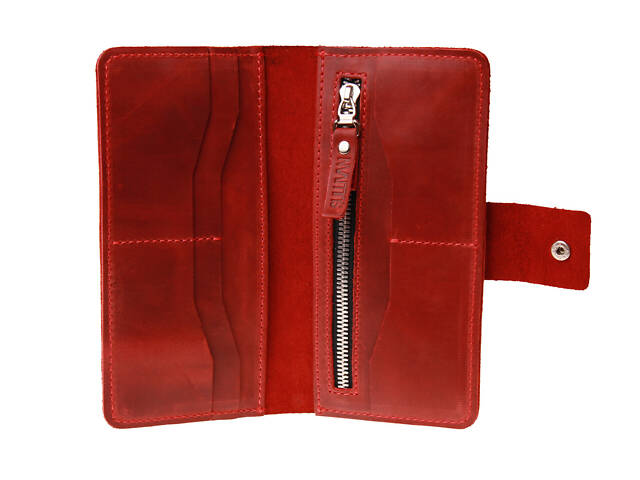 Гаманець шкіряний великий gv8(10) червоний - Фото 2