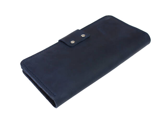 Гаманець шкіряний великий gv8(10) синій - Фото 6