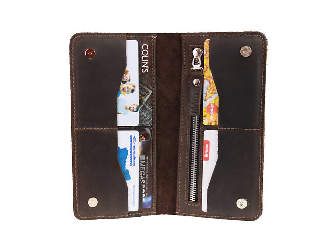 Гаманець шкіряний великий gv9(10) коричневий - Фото 1