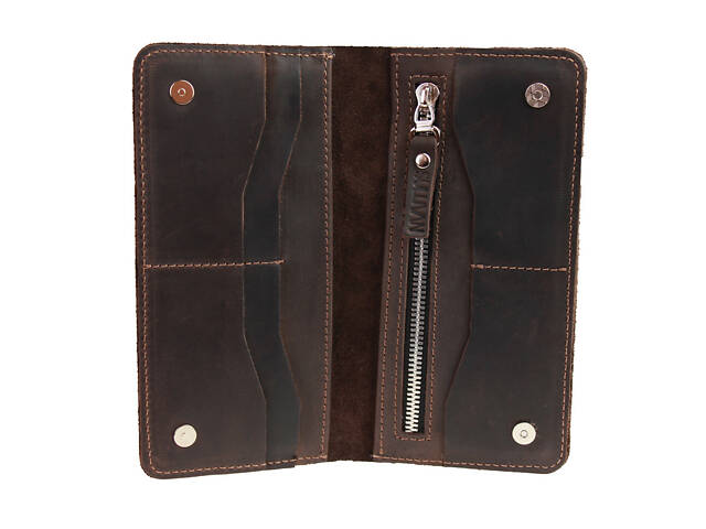 Гаманець шкіряний великий gv9(10) коричневий - Фото 2