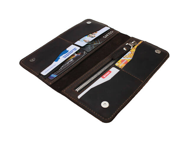 Гаманець шкіряний великий gv9(10) коричневий - Фото 4