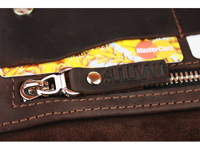 Гаманець шкіряний великий gv9(10) коричневий - Фото 7