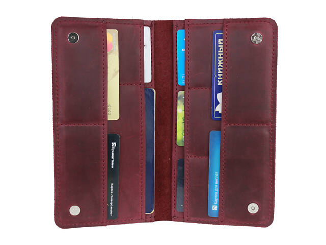 Гаманець шкіряний великий TRAVEL (під паспорт) gv11(10) марсала - Фото 2