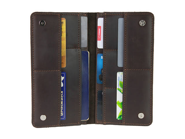 Гаманець шкіряний великий TRAVEL (під паспорт) gv11(10) коричневий - Фото 3