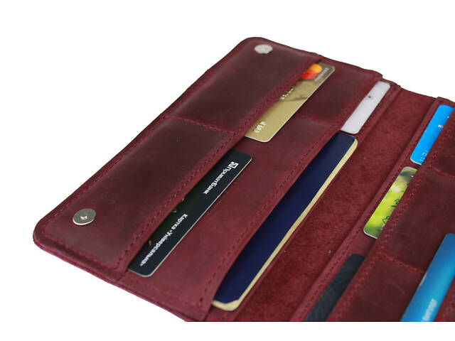 Гаманець шкіряний великий TRAVEL (під паспорт) gv11(10) марсала - Фото 5