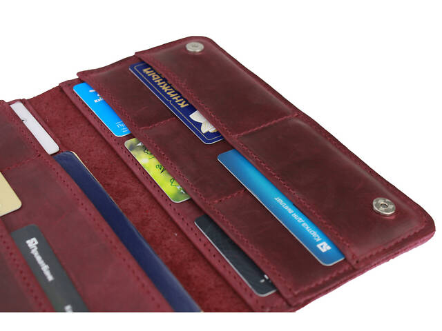 Гаманець шкіряний великий TRAVEL (під паспорт) gv11(10) марсала - Фото 6