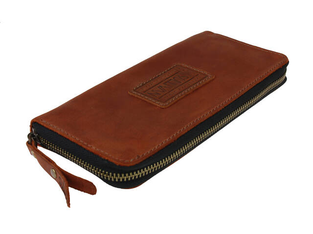 Гаманець шкіряний клатч великий travel gv1(19.5) світло-коричневий - Фото 1