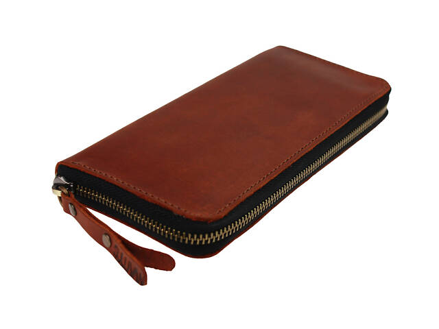 Гаманець шкіряний клатч великий travel gv1(19.5) світло-коричневий - Фото 2
