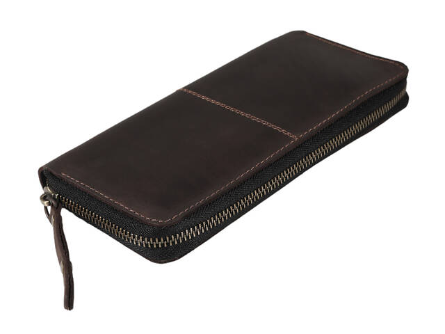Гаманець шкіряний клатч великий travel gv2(19.5) коричневий - Фото 1