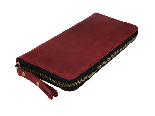 Гаманець шкіряний клатч великий travel gv2(19.5) марсала - Фото 2