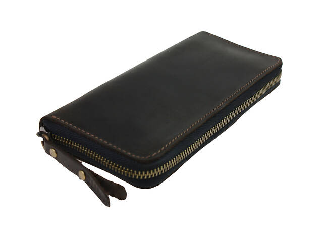Гаманець шкіряний клатч великий travel gv2(19.5) коричневий - Фото 2