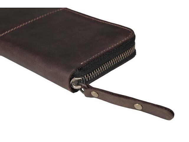 Гаманець шкіряний клатч великий travel gv2(19.5) коричневий - Фото 3