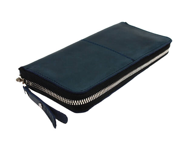 Гаманець шкіряний клатч великий travel gv2(19.5) синій - Фото 1
