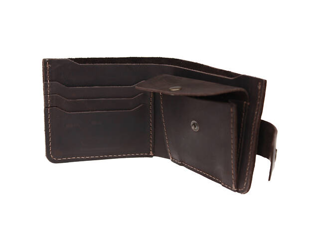Гаманець шкіряний маленький gm1(8) коричневий - Фото 4