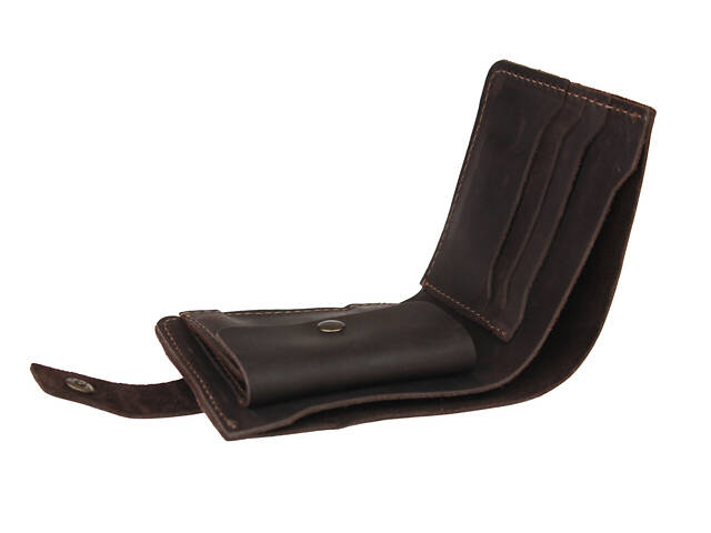 Гаманець шкіряний маленький gm1(8) коричневий - Фото 5