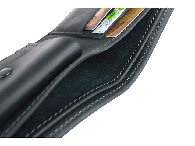 Гаманець шкіряний маленький gm2(9) чорний - Фото 6