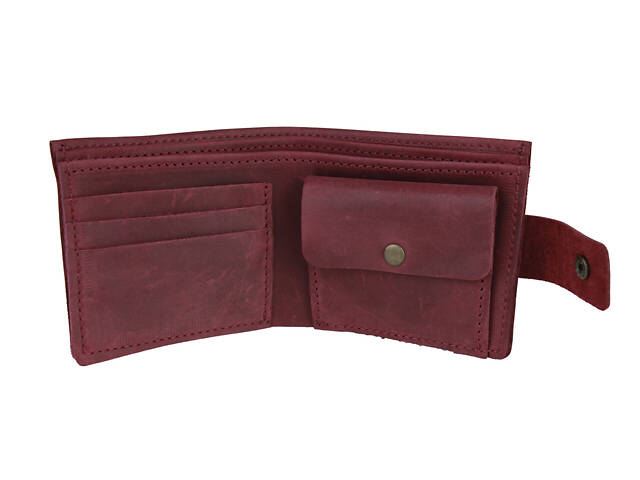 Гаманець шкіряний маленький gm2(9) марсала - Фото 1