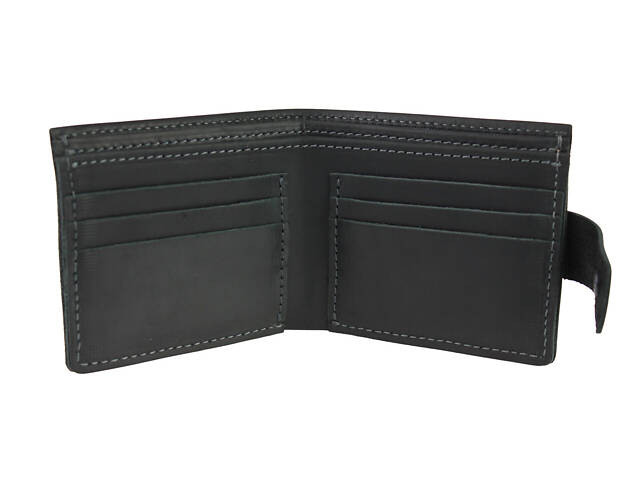 Гаманець шкіряний маленький gm3(8) чорний - Фото 1