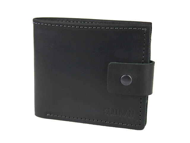 Гаманець шкіряний маленький gm3(8) чорний - Фото 2