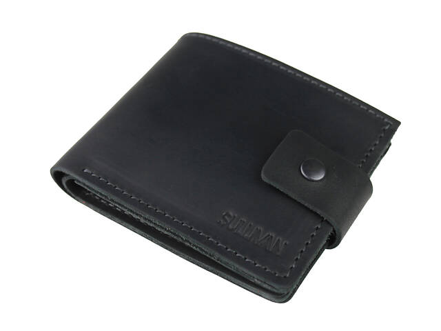 Гаманець шкіряний маленький gm3(8) чорний - Фото 5