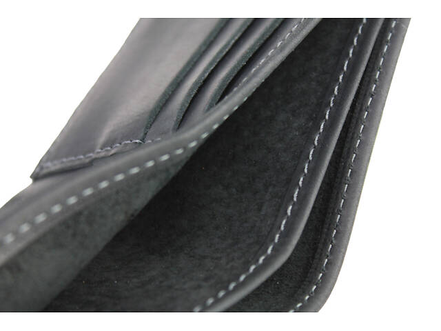 Гаманець шкіряний маленький gm3(8) чорний - Фото 6