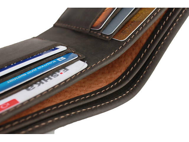 Гаманець шкіряний маленький gm3(8) коричневий - Фото 6