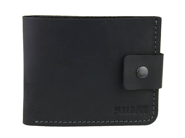 Гаманець шкіряний маленький gm4(7.5) чорний - Фото 2