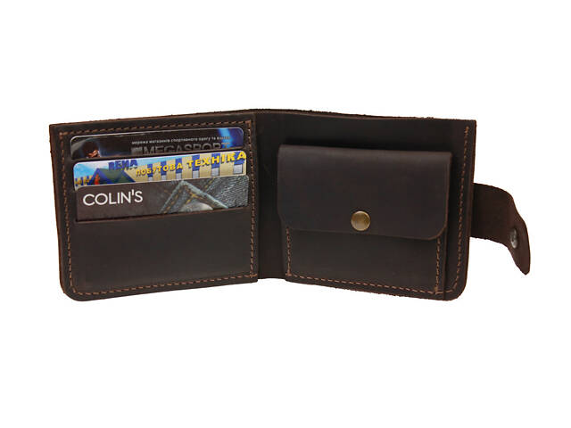 Гаманець шкіряний маленький gm4(7.5) коричневий - Фото 2