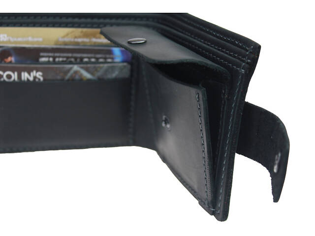 Гаманець шкіряний маленький gm5(10) чорний - Фото 8