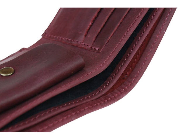 Гаманець шкіряний маленький марсала gm5(10) марсала - Фото 5