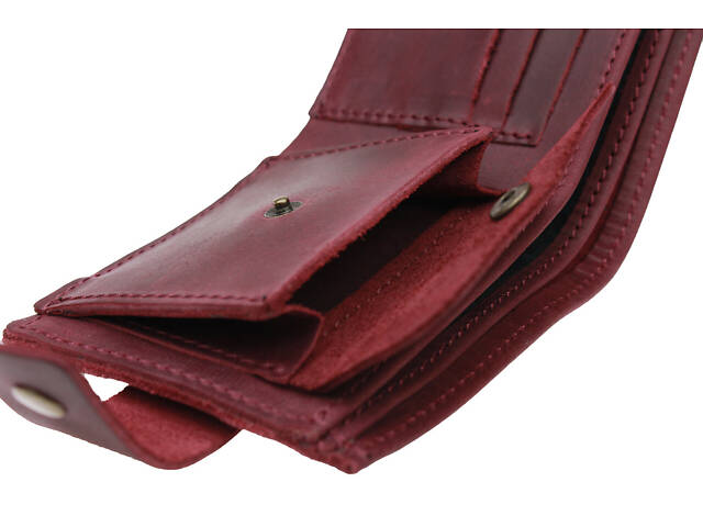 Гаманець шкіряний маленький марсала gm5(10) марсала - Фото 6