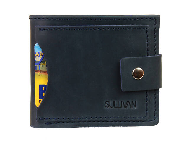 Гаманець шкіряний маленький gm5(10) синій - Фото 1