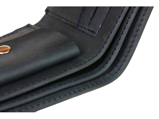 Гаманець шкіряний маленький gm5(10) синій - Фото 6