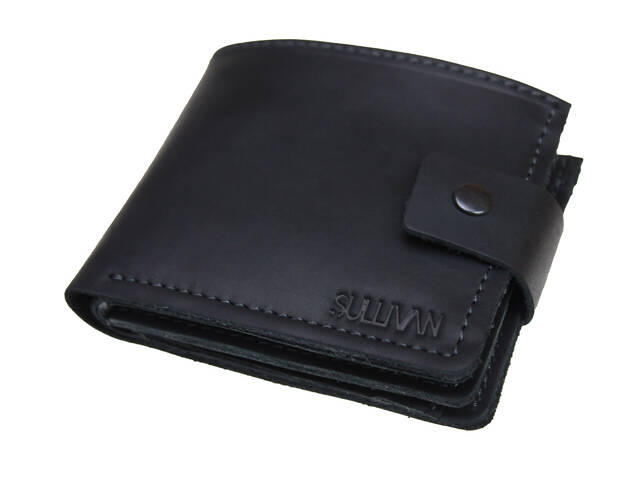 Гаманець шкіряний маленький gm6(10) чорний - Фото 2