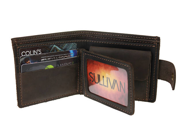 Гаманець шкіряний маленький gm6(10) коричневий - Фото 1