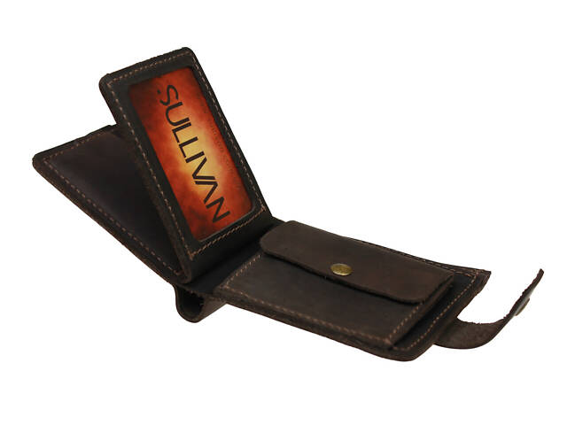 Гаманець шкіряний маленький gm6(10) коричневий - Фото 3