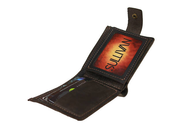 Гаманець шкіряний маленький gm6(10) коричневий - Фото 4