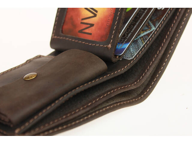 Гаманець шкіряний маленький gm6(10) коричневий - Фото 6