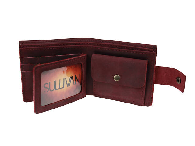 Гаманець шкіряний маленький gm6(10) марсала - Фото 1