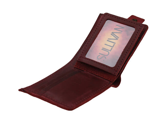 Гаманець шкіряний маленький gm6(10) марсала - Фото 5