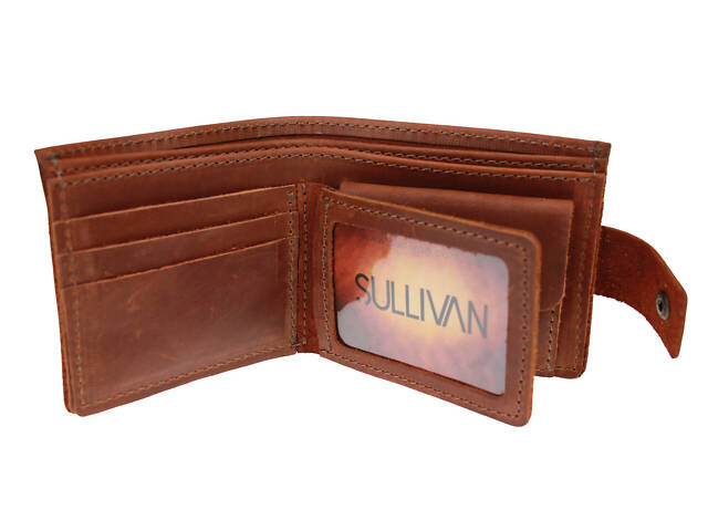 Гаманець шкіряний маленький gm6(10) світло-коричневий - Фото 1