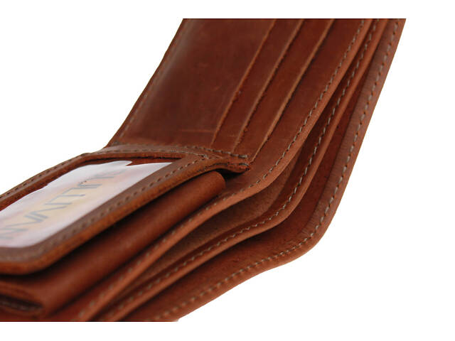 Гаманець шкіряний маленький gm6(10) світло-коричневий - Фото 5