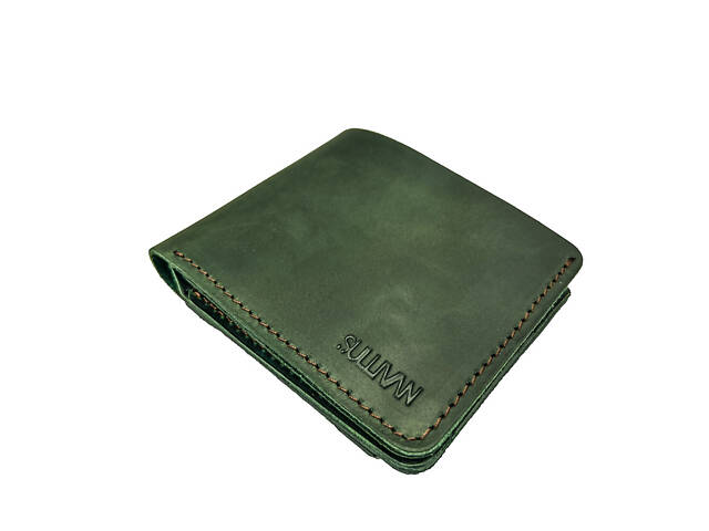 Гаманець шкіряний маленький gm7-6(9) зелений - Фото 3