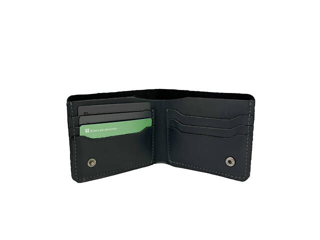 Гаманець шкіряний маленький gm7(9) чорний - Фото 1