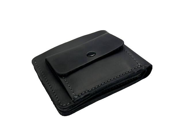 Гаманець шкіряний маленький gm7(9) чорний - Фото 4