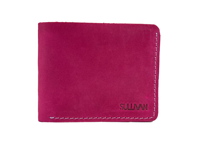 Кошелек кожаный маленький gm7(9) фуксієвий - Фото 4