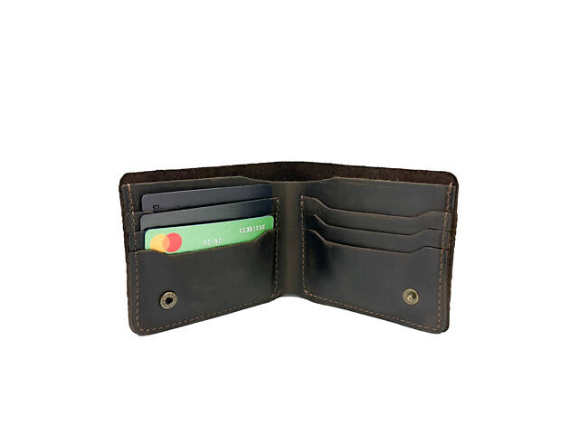 Гаманець шкіряний маленький gm7(9) коричневий - Фото 1