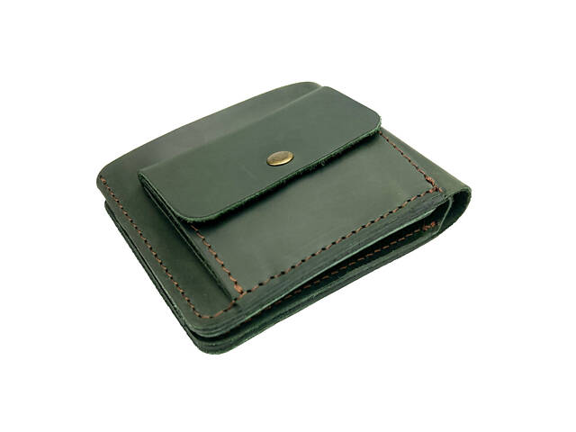 Гаманець шкіряний маленький gm7(9) зелений - Фото 4