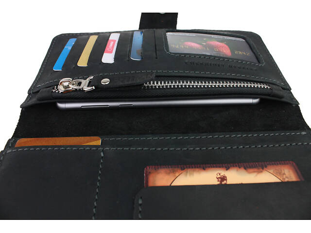 Гаманець шкіряний (під паспорт) gv6(10) чорний - Фото 3