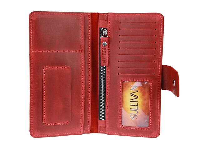 Гаманець шкіряний (під паспорт) gv6(10) червоний - Фото 7